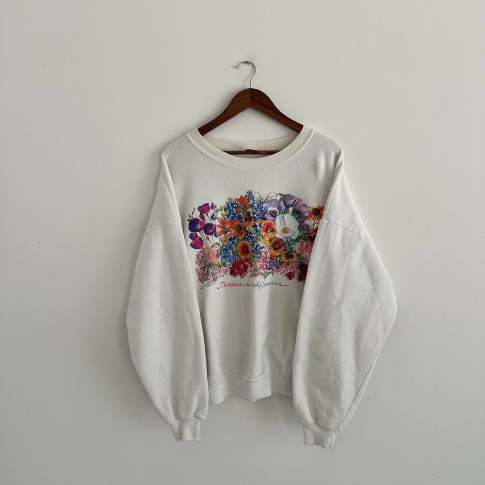 90s Vintage Texas Wildflowers Crewneck Sweatshirt